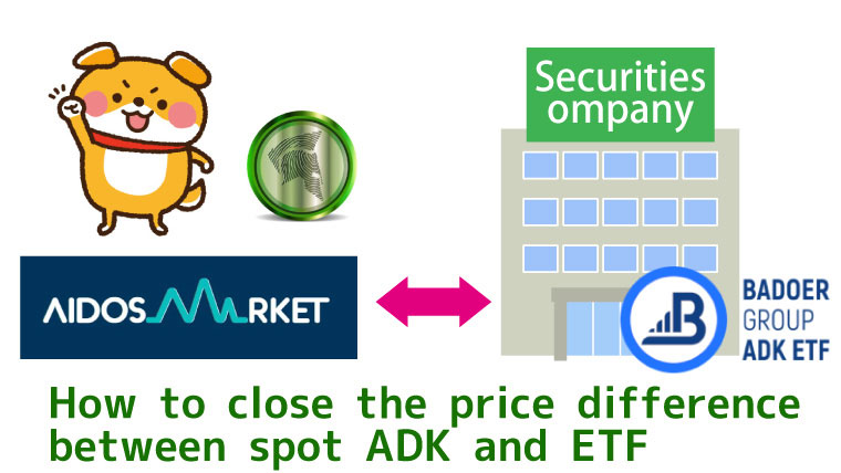 How to close the price difference between spot ADK and ETF