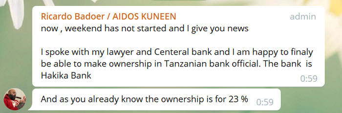 the name “Hakika Microfinance Bank” in Tanzania